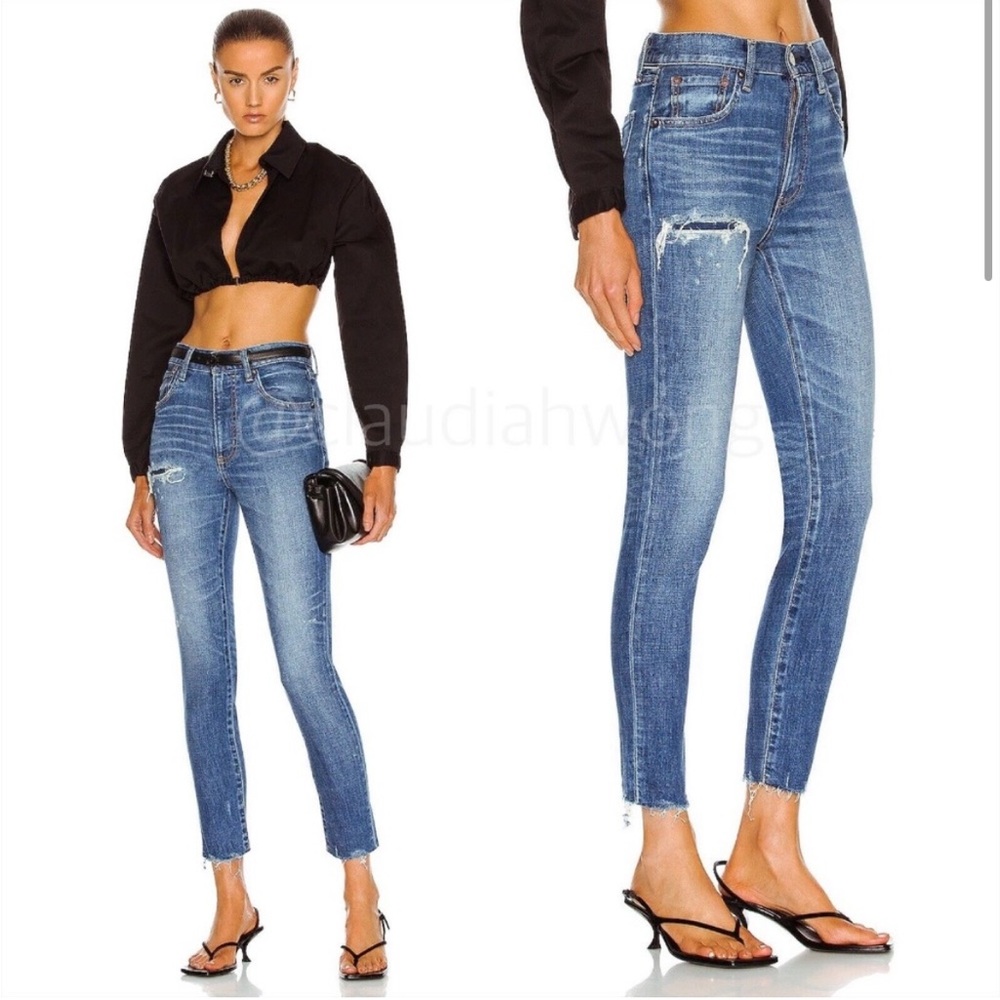 Moussy Hammond Skinny Hi Jeans in Medium Wash Size 25